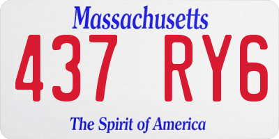 MA license plate 437RY6
