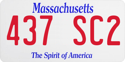 MA license plate 437SC2