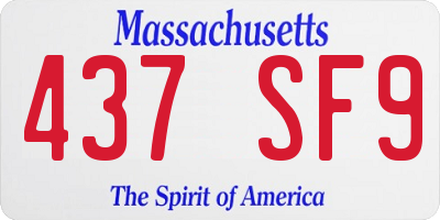 MA license plate 437SF9