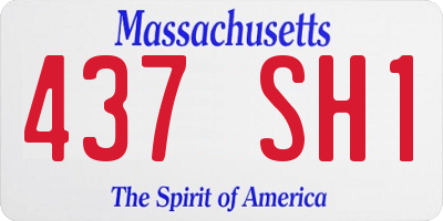 MA license plate 437SH1