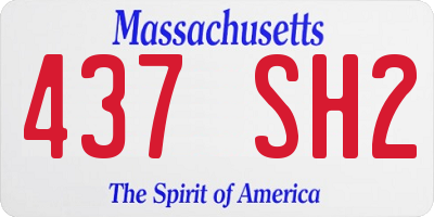 MA license plate 437SH2