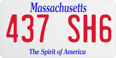 MA license plate 437SH6