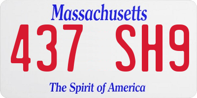 MA license plate 437SH9