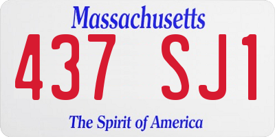 MA license plate 437SJ1