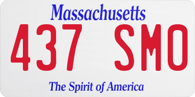MA license plate 437SM0