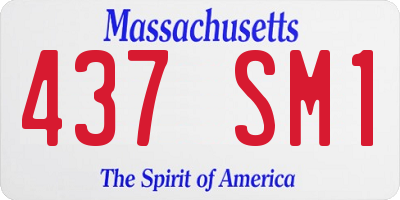 MA license plate 437SM1
