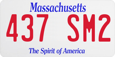 MA license plate 437SM2