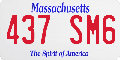 MA license plate 437SM6