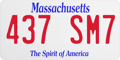 MA license plate 437SM7