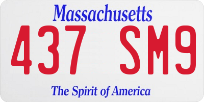MA license plate 437SM9