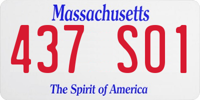 MA license plate 437SO1
