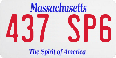 MA license plate 437SP6