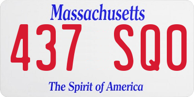 MA license plate 437SQ0