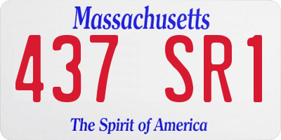 MA license plate 437SR1