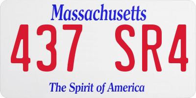 MA license plate 437SR4