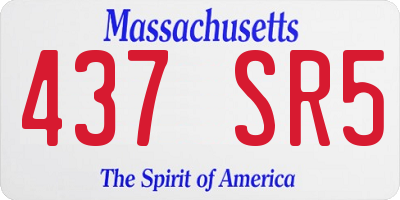 MA license plate 437SR5