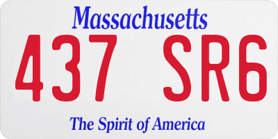 MA license plate 437SR6