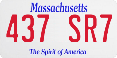 MA license plate 437SR7