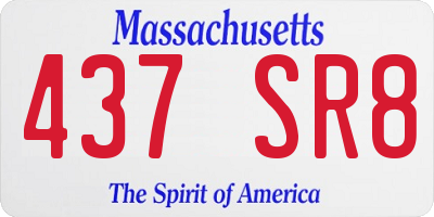 MA license plate 437SR8