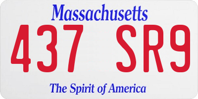 MA license plate 437SR9