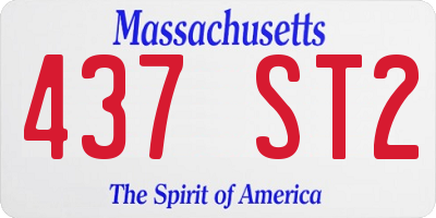 MA license plate 437ST2