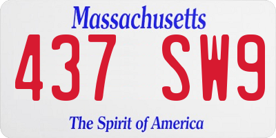 MA license plate 437SW9