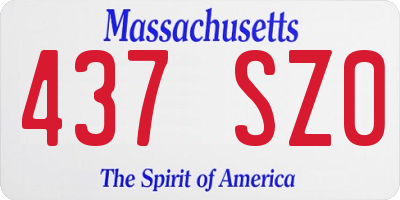 MA license plate 437SZ0