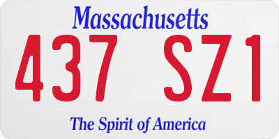 MA license plate 437SZ1