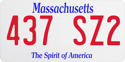MA license plate 437SZ2