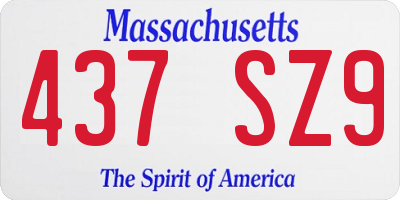 MA license plate 437SZ9