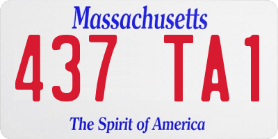 MA license plate 437TA1