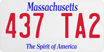 MA license plate 437TA2
