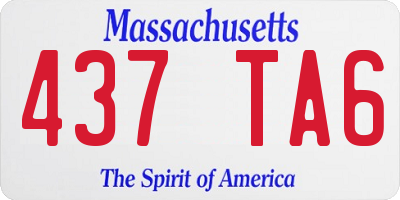 MA license plate 437TA6