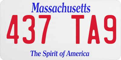 MA license plate 437TA9