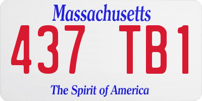 MA license plate 437TB1