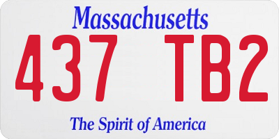 MA license plate 437TB2