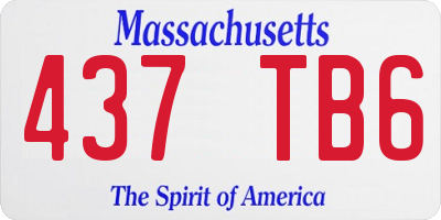MA license plate 437TB6