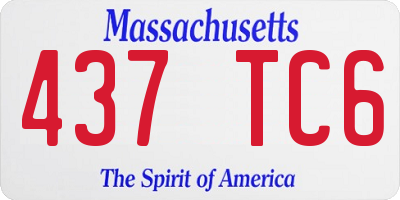 MA license plate 437TC6