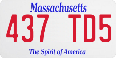 MA license plate 437TD5