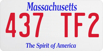 MA license plate 437TF2