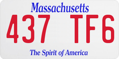 MA license plate 437TF6