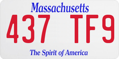 MA license plate 437TF9