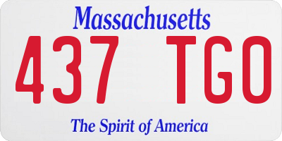 MA license plate 437TG0