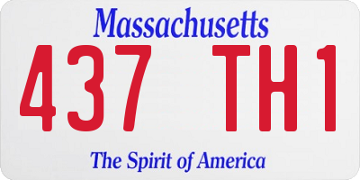 MA license plate 437TH1
