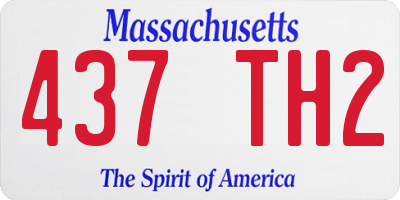 MA license plate 437TH2