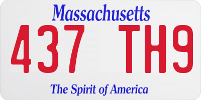 MA license plate 437TH9
