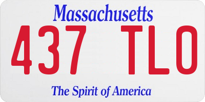 MA license plate 437TL0