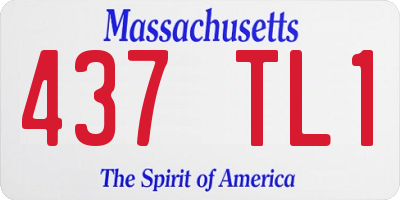 MA license plate 437TL1