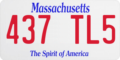 MA license plate 437TL5
