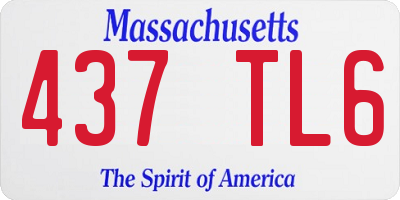 MA license plate 437TL6